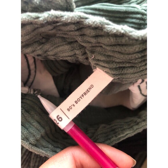 PacSun Women’s Corduroy Pants Size 26 90s Boyfriend Embroidered Boho Hippie - Picture 5 of 9